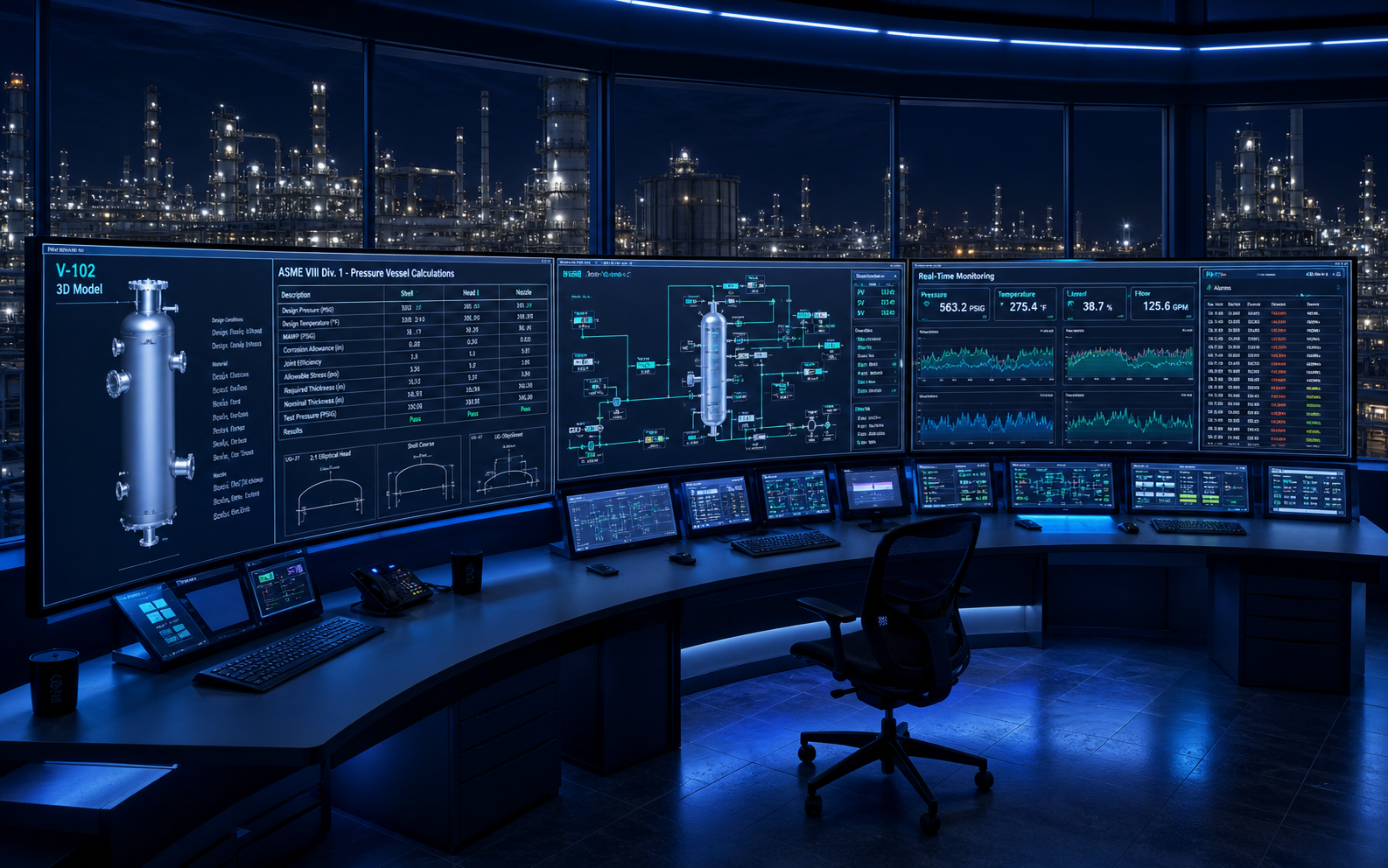Engineering services for industrial process equipment