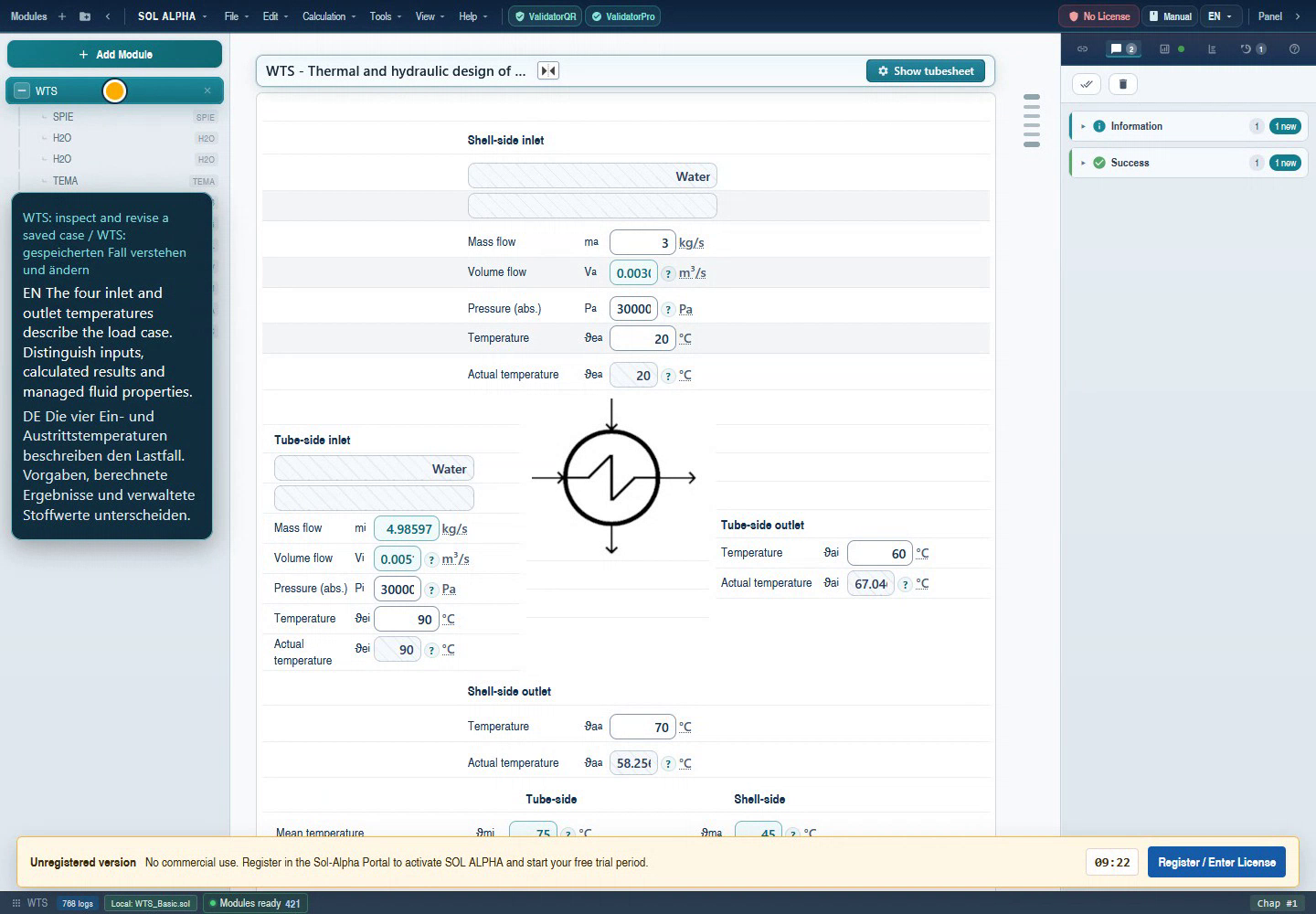 Historical genuine WTS program capture with process states and heat-balance context