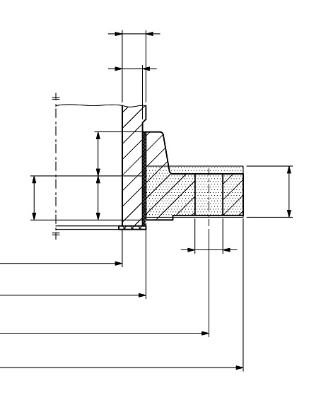 Technical diagram: Flanges and their joints