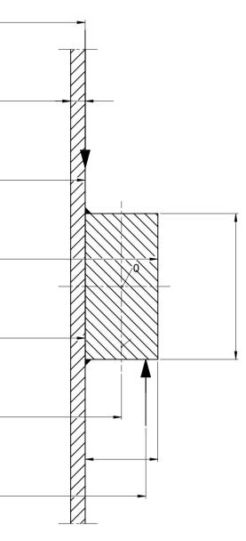 Technical diagram: Vertical vessels with ring supports