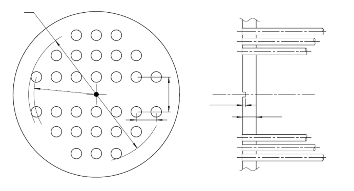 Technical diagram: Fixed Tubesheets