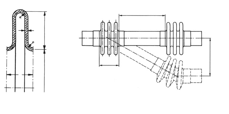 Technical diagram: Single-wall expansion joints