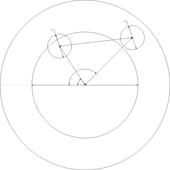 Technical diagram: Korbbogen type ends under internal and external pressure