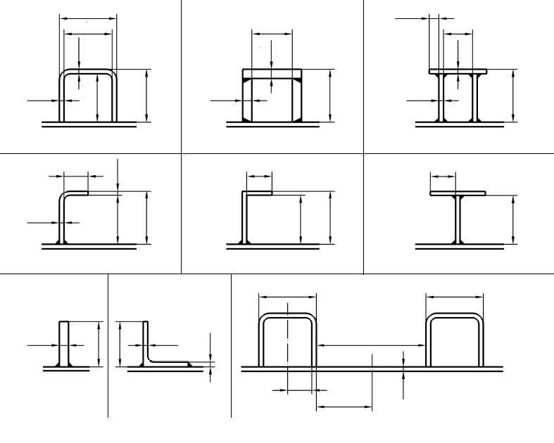 Technical diagram: Rectangular pressure vessels