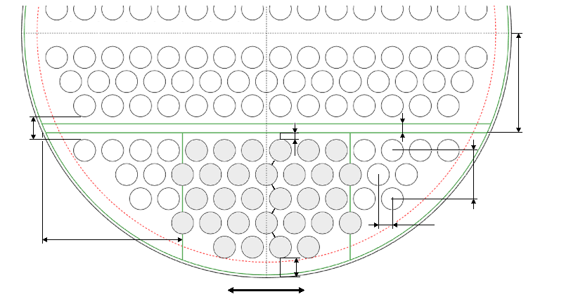 Technical diagram: Heat transfer and pressure drop in a condenser subcooling zone