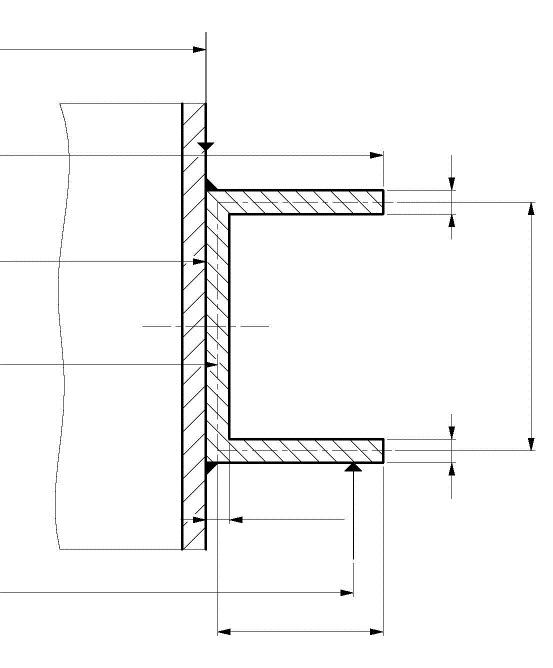 Technical diagram: Vessels with ring support