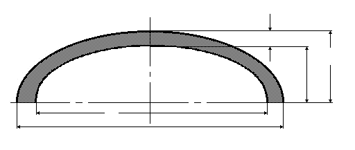 Technical diagram: Formed heads pressure under external pressure