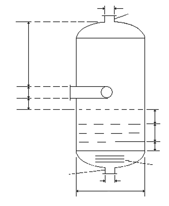 Technical diagram: Vertical gravity separator